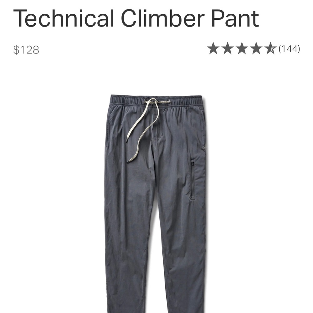 Vuori pants - Grey - Sz. Medium